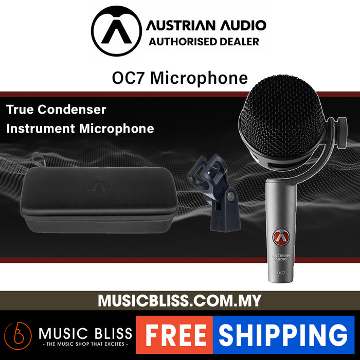 Austrian Audio OC7 Cardioid True Condenser Small-Diaphragm Instrument Microphone - Music Bliss Malaysia