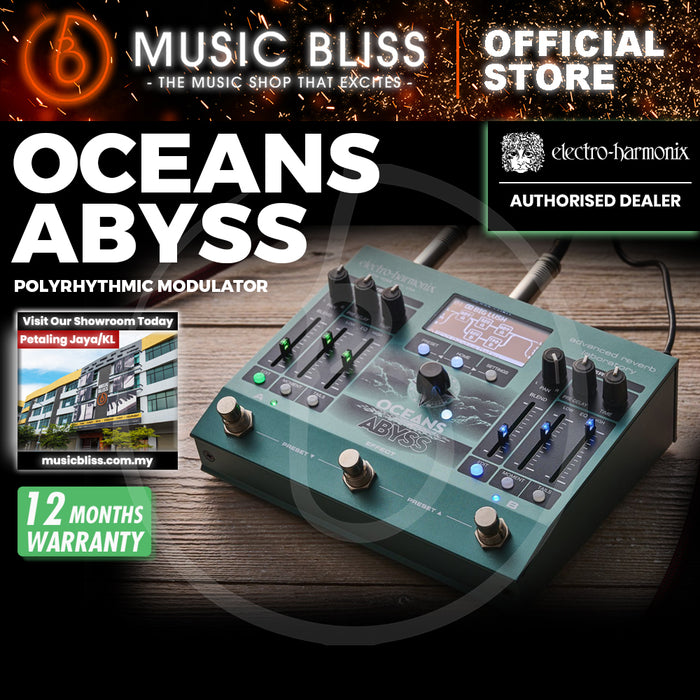 Electro Harmonix Oceans Abyss Dual Stereo Reverb Pedal