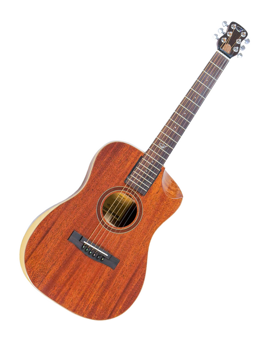 Journey Instruments OF312C Overhead+ Solid Top/Back Mahogany Acoustic Travel Guitar