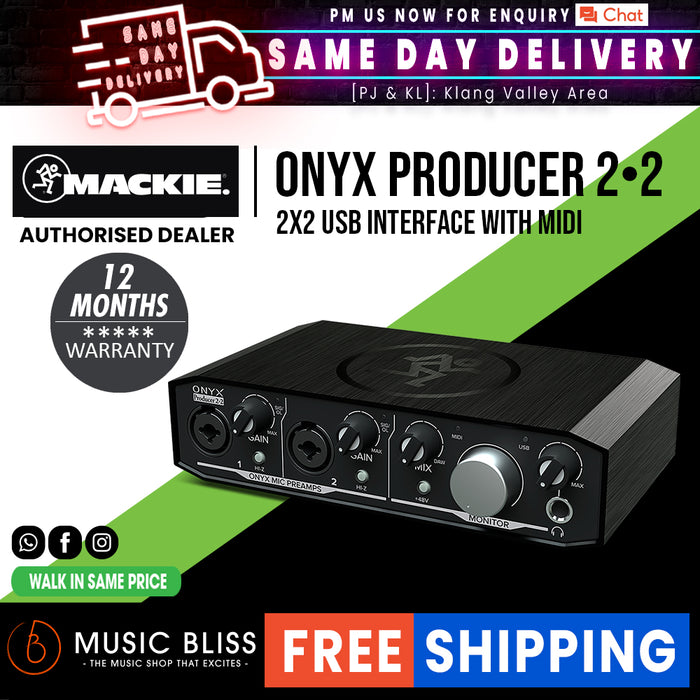 Mackie Onyx Producer 2-2 USB Audio Interface - Music Bliss Malaysia