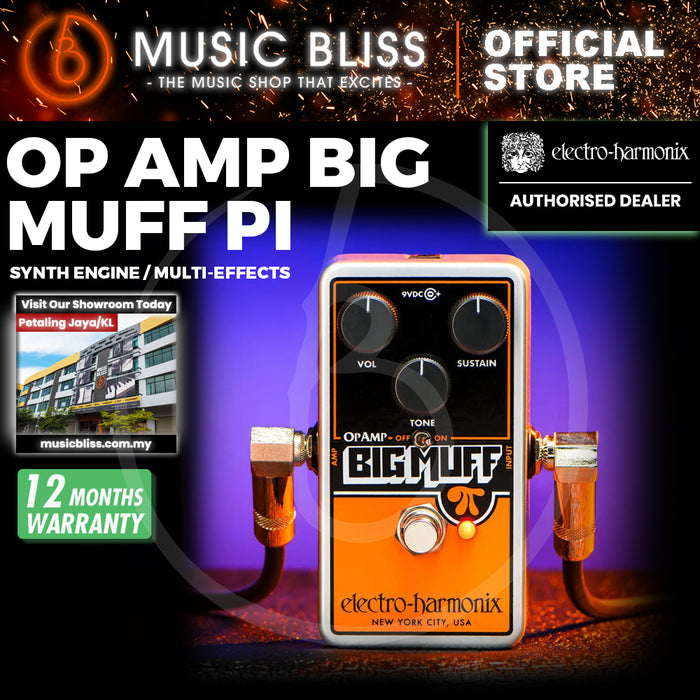 Electro Harmonix Op-amp Big Muff Pi Fuzz Guitar Effects Pedal
