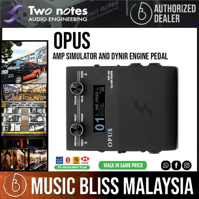 Two Notes Opus Amp Simulator and DynIR Engine Pedal - Music Bliss Malaysia