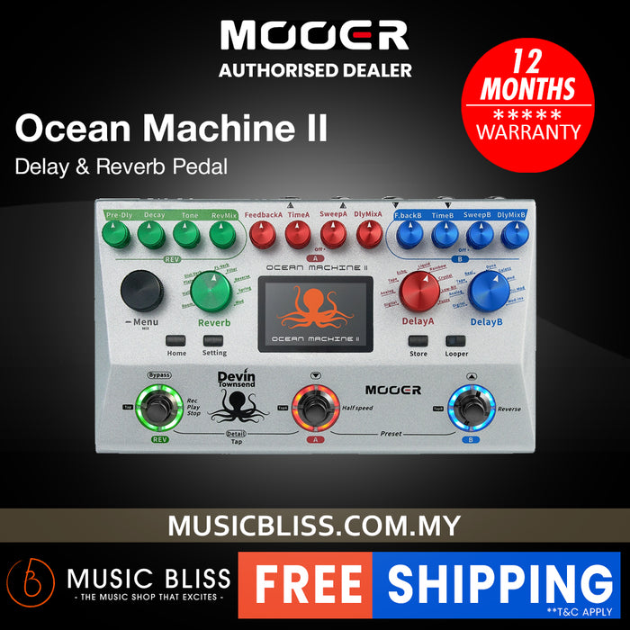 Mooer Ocean Machine II Delay & Reverb Pedal