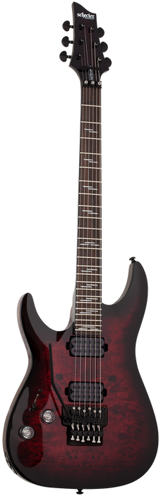 Schecter Omen Elite-6 FR Left-Handed Electric Guitar - Black Cherry Burst