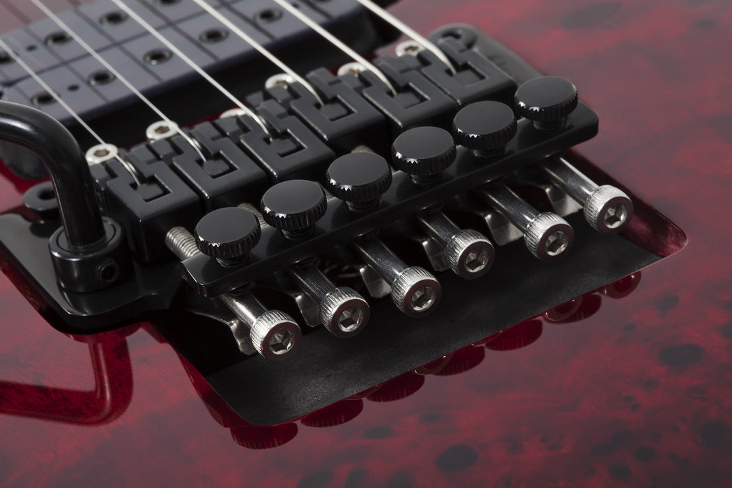 Schecter Omen Elite-6 FR Left-Handed Electric Guitar - Black Cherry Burst