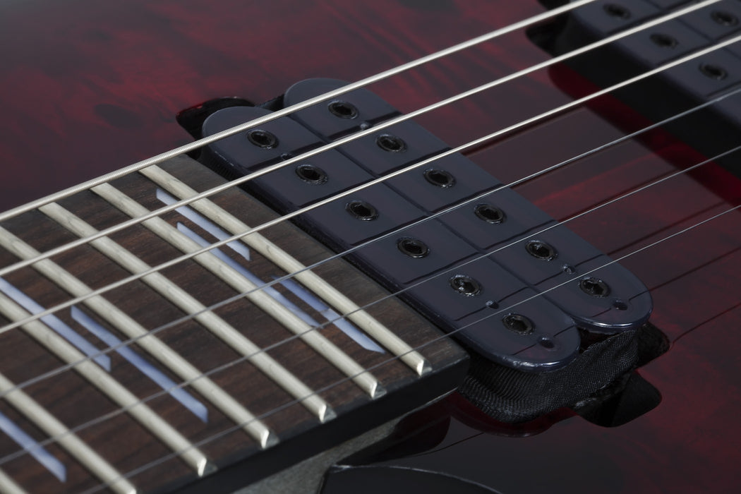 Schecter Omen Elite-6 FR Left-Handed Electric Guitar - Black Cherry Burst