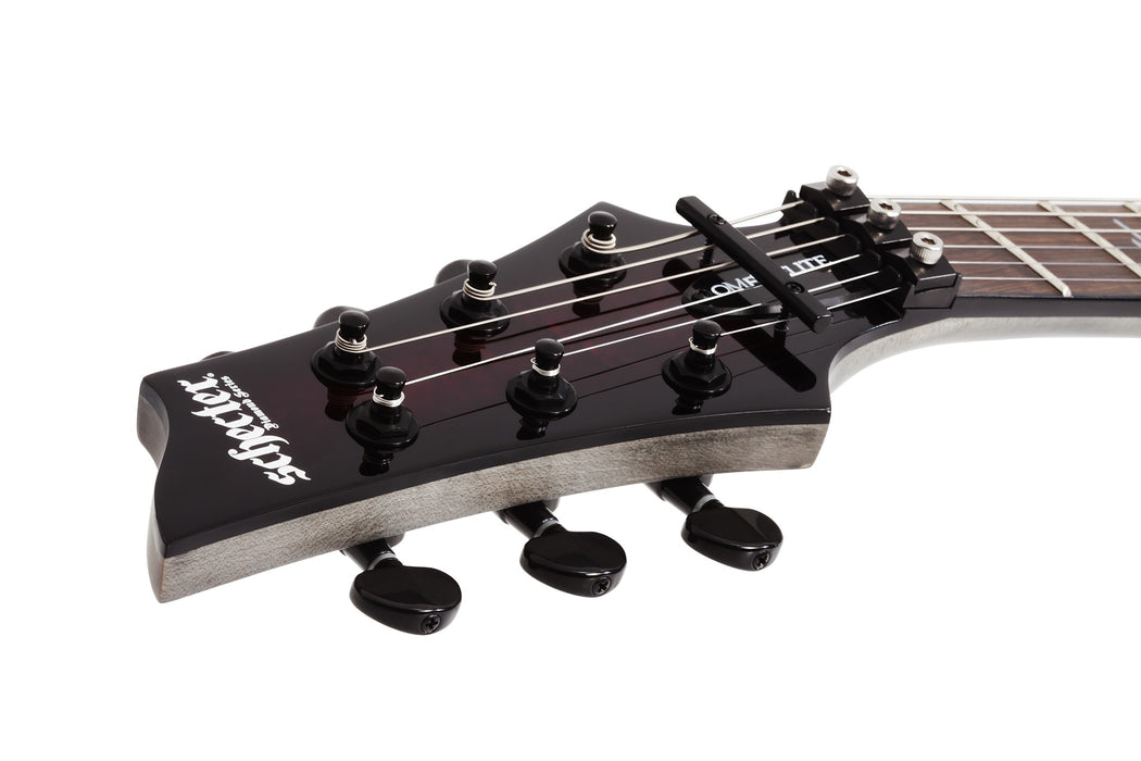 Schecter Omen Elite-6 FR Left-Handed Electric Guitar - Black Cherry Burst