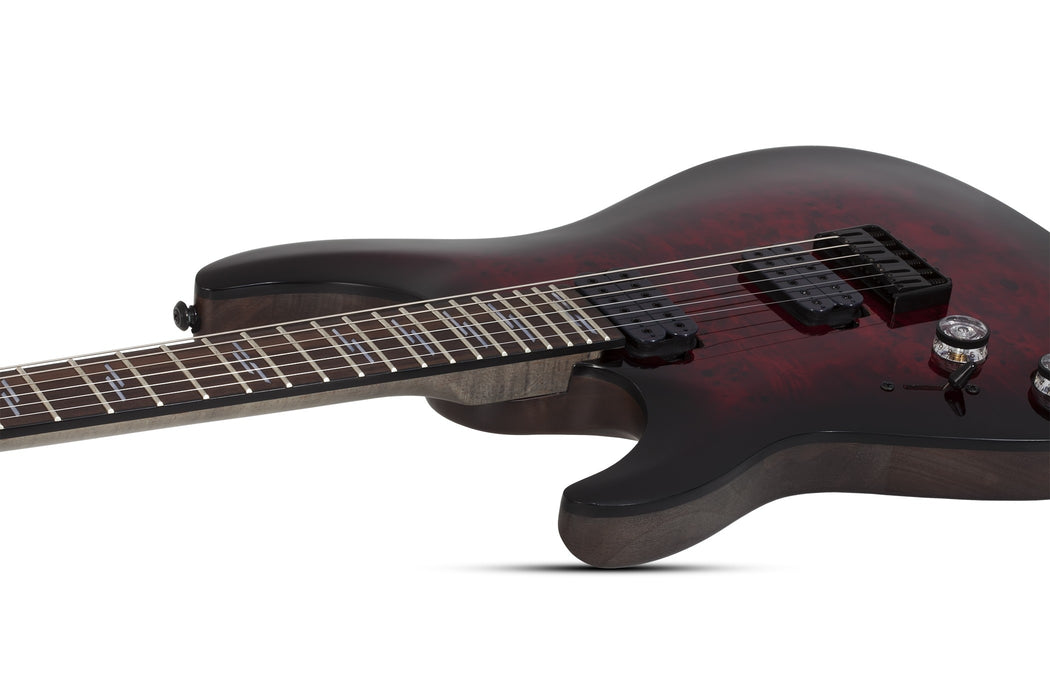 Schecter Omen Elite-6 Left-Handed Electric Guitar - Black Cherry Burst