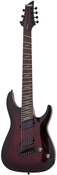 Schecter Omen Elite-7 MS Electric Guitar - Black Cherry Burst