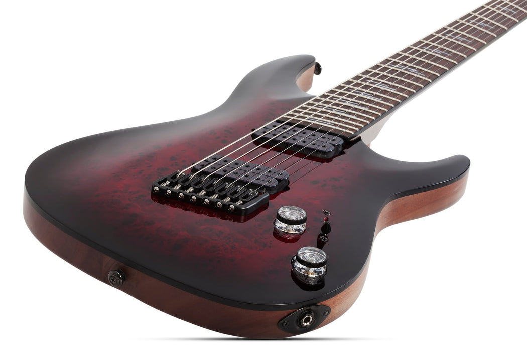 Schecter Omen Elite-7 MS Electric Guitar - Black Cherry Burst