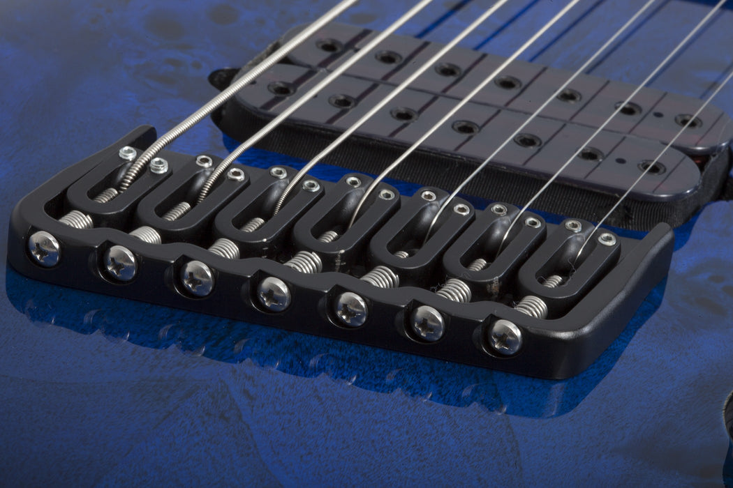 Schecter Omen Elite-7 MS Electric Guitar - See-Thru Blue Burst