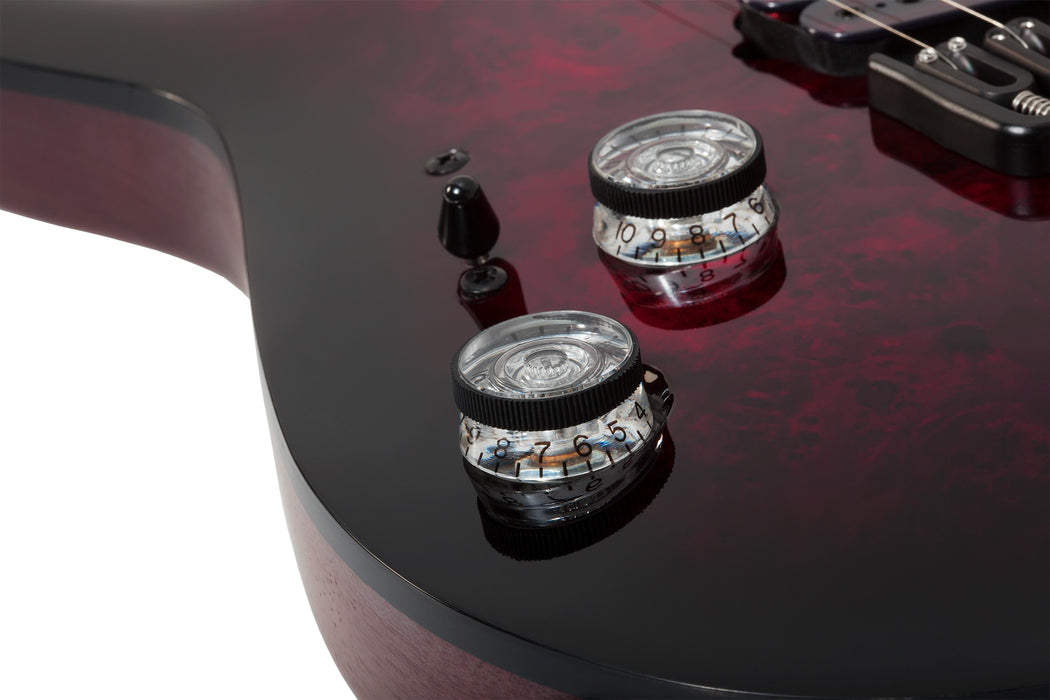 Schecter Omen Elite-7 MS Left-Handed Electric Guitar - Black Cherry Burst