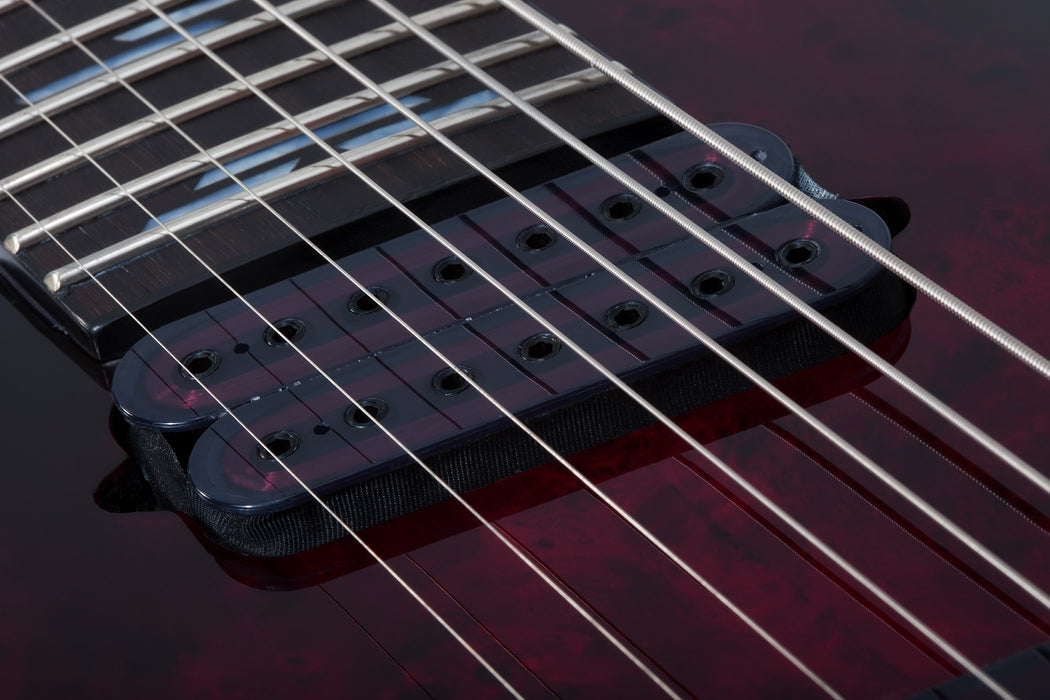 Schecter Omen Elite-7 MS Left-Handed Electric Guitar - Black Cherry Burst