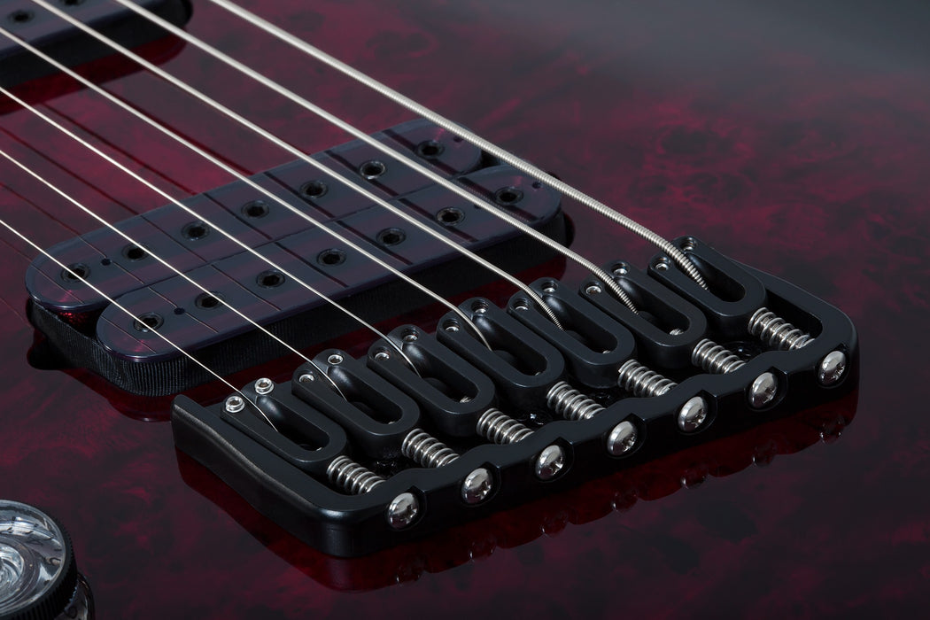 Schecter Omen Elite-7 MS Left-Handed Electric Guitar - Black Cherry Burst