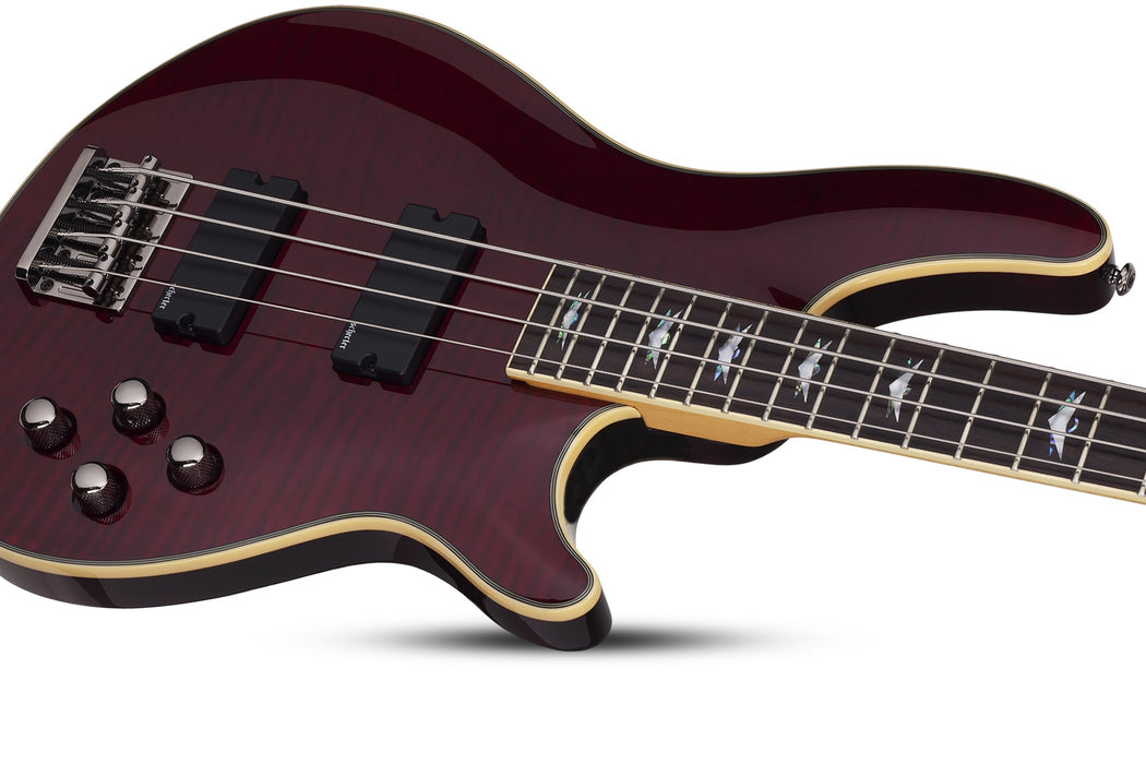 Schecter Omen Extreme-4 Left-Handed Electric Bass Guitar - Black Cherry