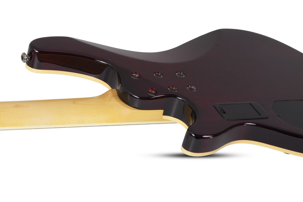 Schecter Omen Extreme-4 Left-Handed Electric Bass Guitar - Black Cherry