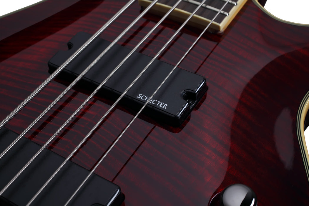 Schecter Omen Extreme-5 Left-Handed Electric Bass Guitar - Black Cherry