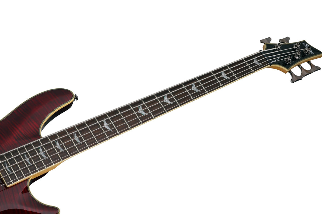 Schecter Omen Extreme-5 Left-Handed Electric Bass Guitar - Black Cherry