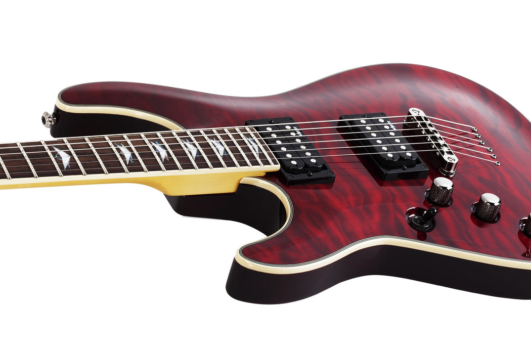 Schecter Omen Extreme-6 Left-Handed Electric Guitar - Black Cherry
