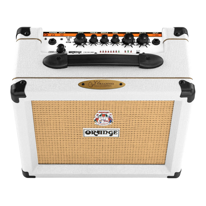 Orange Crush 20RT Orianthi -20Watt Guitar Amp with Reverb Tuner - White with Black Grille