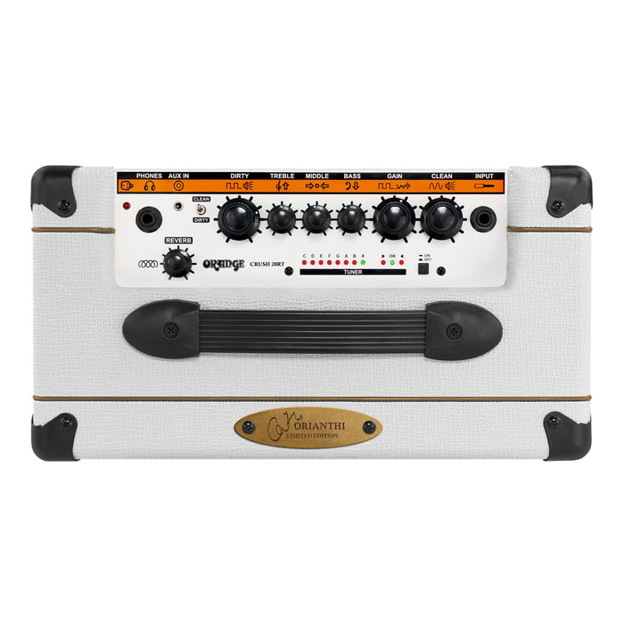 Orange Crush 20RT Orianthi -20Watt Guitar Amp with Reverb Tuner - White with Black Grille
