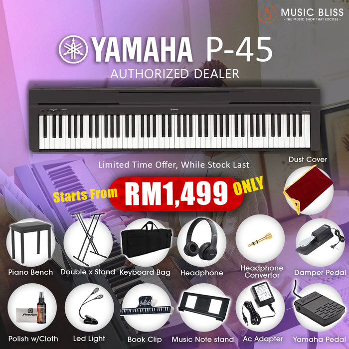 Yamaha P-45 88-Keys Digital Piano