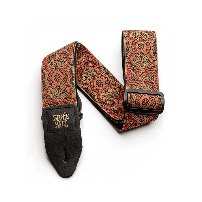 Ernie Ball 4162 Jacquard Guitar Strap - Crimson Paisley Red