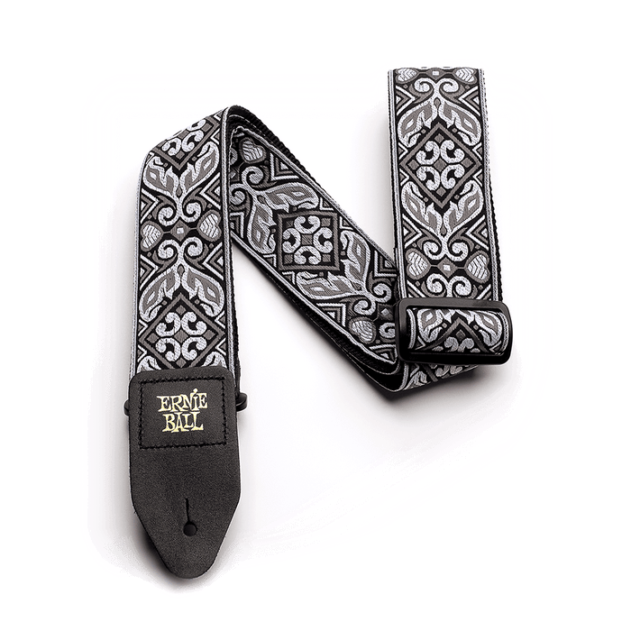 Ernie Ball 4166 Jacquard Guitar Strap - Tribal Silver & White