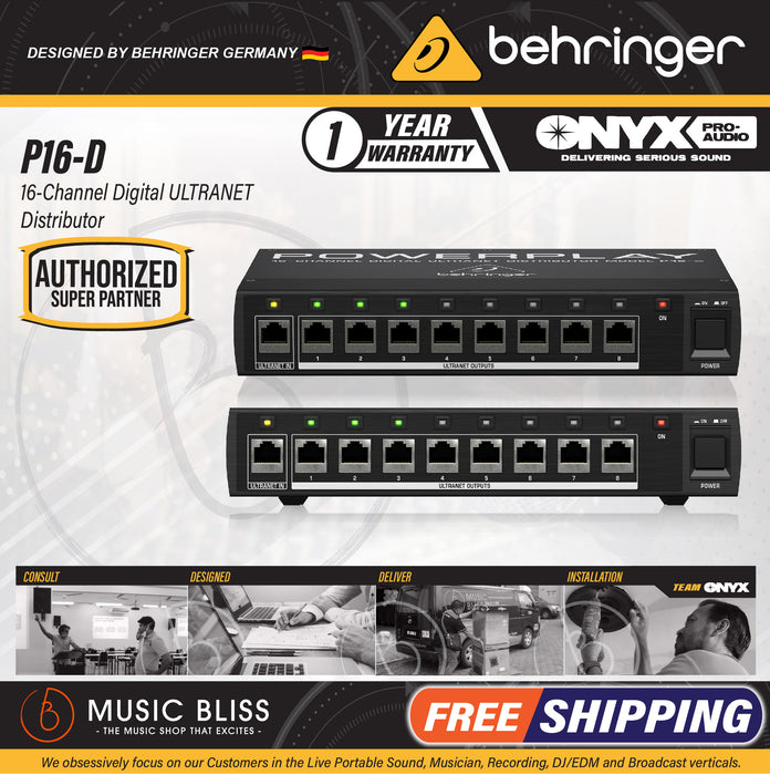 Behringer Powerplay P16-D 16-channel Distribution Module - Music Bliss Malaysia