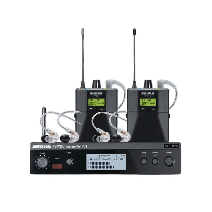 Shure P3TRA215TWP Twinpack Pro Wireless In-ear Monitor System