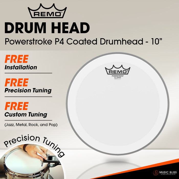 Remo Powerstroke P4 Coated Drumhead - 10" [Free In-Store Installation]