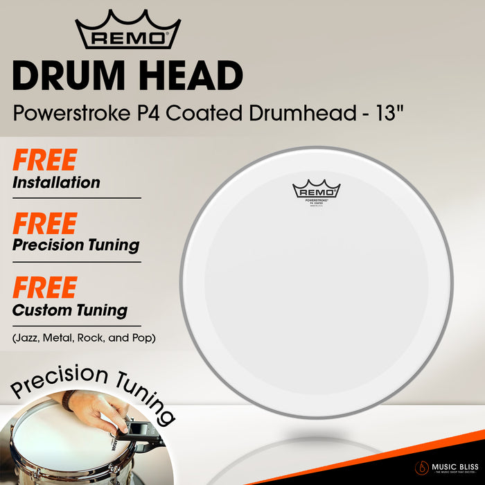 Remo Powerstroke P4 Coated Drumhead - 13" [Free In-Store Installation]