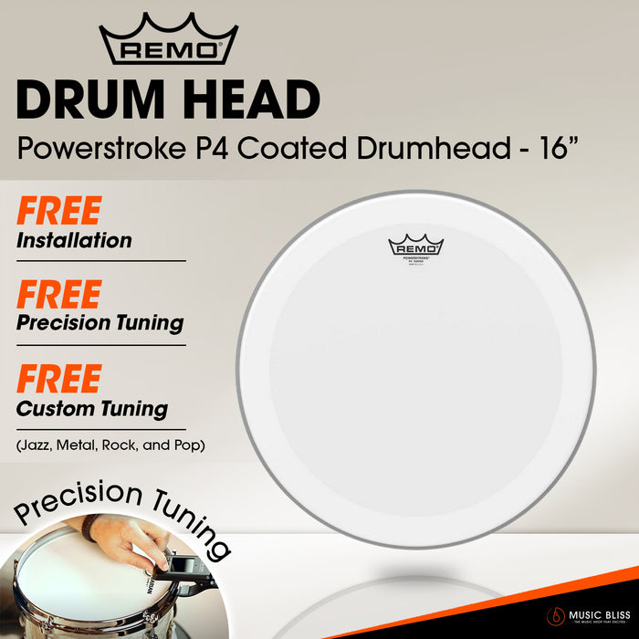 Remo Powerstroke P4 Coated Drumhead - 16" [Free In-Store Installation]