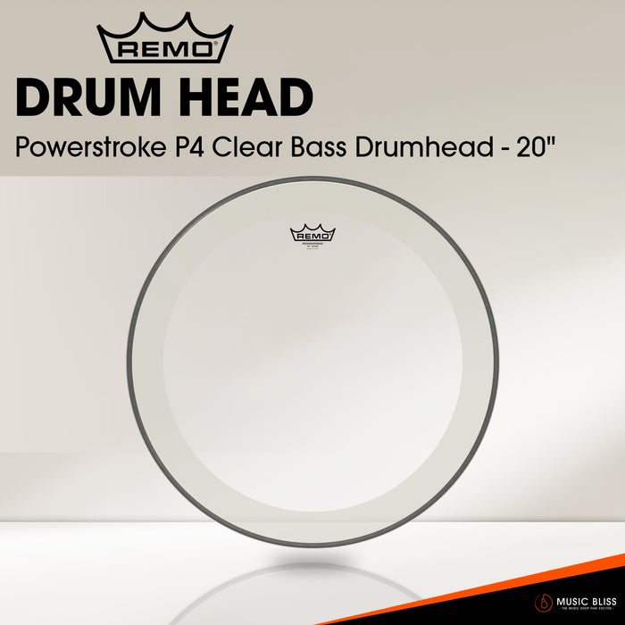 Remo Powerstroke P4 Clear Bass Drumhead - 20"