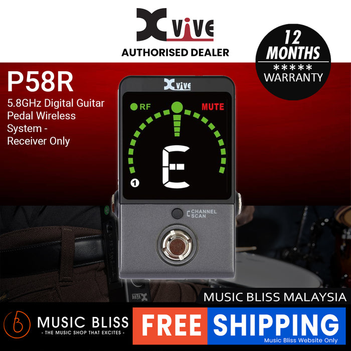 Xvive P58R 5.8GHz Digital Guitar Pedal Wireless System - Receiver Only