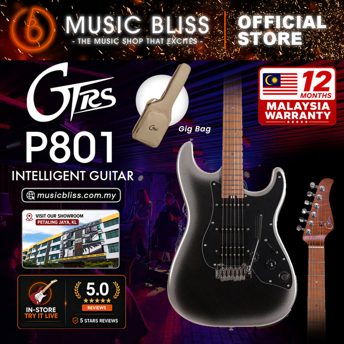 Mooer GTRS Professional P801 Intelligent Electric Guitar with Built-In Effects - Dark Silver