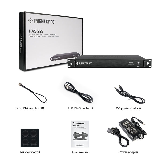Phenyx Pro PAS-225 Wireless Receiver for PAS-225X Antenna Distribution System