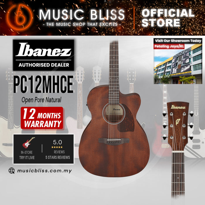 Ibanez PC12MHCE Acoustic-Electric Guitar - Open Pore Natural