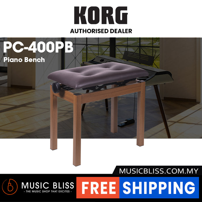 Korg PC400-PB Piano Bench In Poetic Brown For Poetry Digital Piano