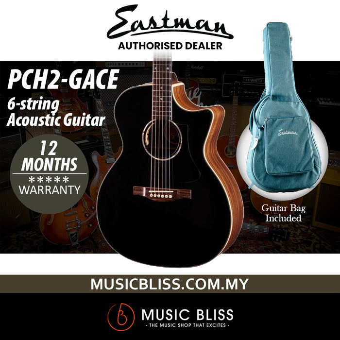 Eastman Guitars PCH2-GACE 6-string Acoustic-electric Guitar - Black