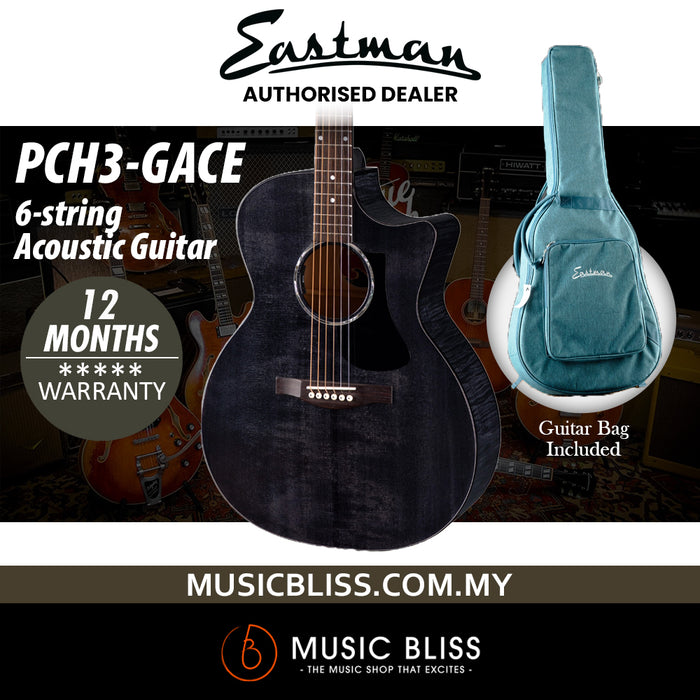 Eastman Guitars PCH3-GACE 6-string Acoustic-electric Guitar - Black
