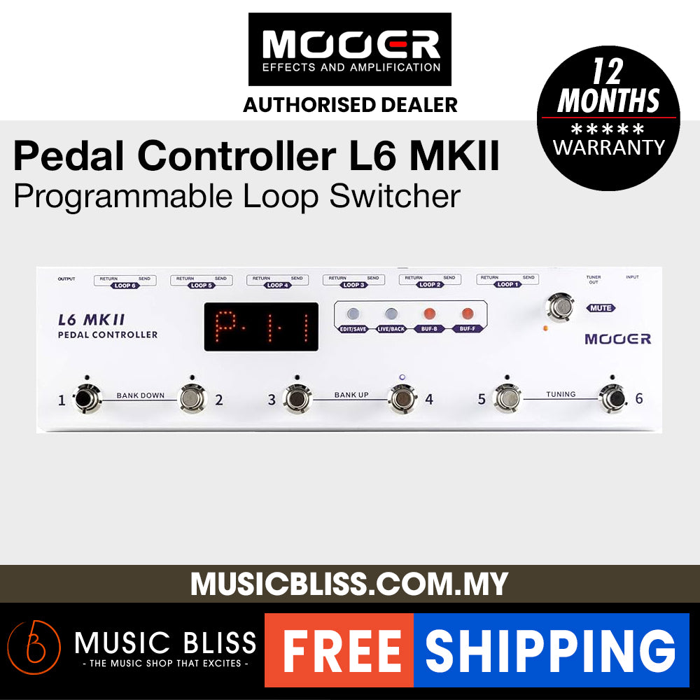 Mooer Pedal Controller L6 MKII Programmable Loop Switcher | Music
