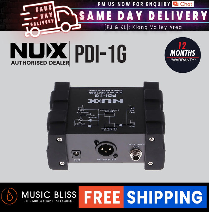 NUX PDI-1G Compact Guitar Direct DI Box - Music Bliss Malaysia