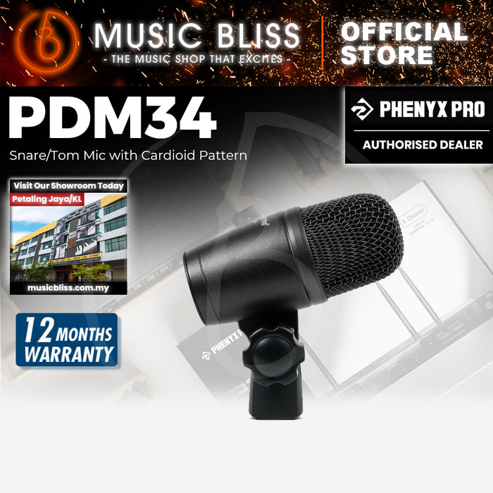 Phenyx Pro PDM34 Snare/Tom Drum Microphone