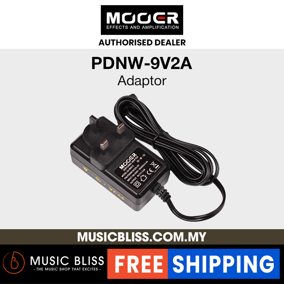 Mooer PDNW – Alimentation 12V 2A Stable Et Fiable Pour Pédales D'Effets Et Multi-Effets