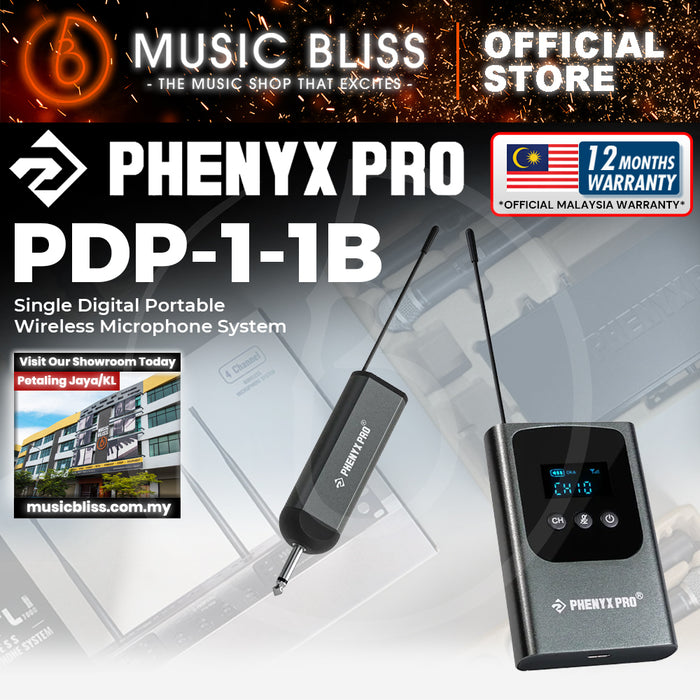 Phenyx Pro PDP-1-1B(900) Single Digital Portable Wireless Microphone System (1Bodypack)