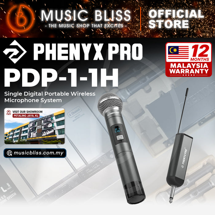 Phenyx Pro PDP-1-1H Single Digital Portable Wireless Microphone System