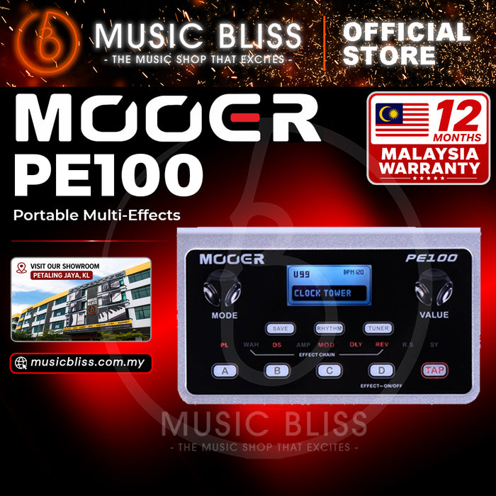 Mooer PE100 Portable Multi-Effects Pedal