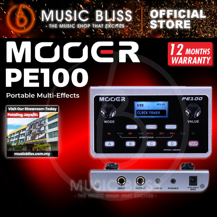 Mooer PE100 Portable Multi-Effects Pedal