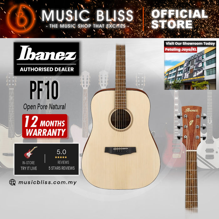 Ibanez PF10 Acoustic Guitar - Open Pore Natural